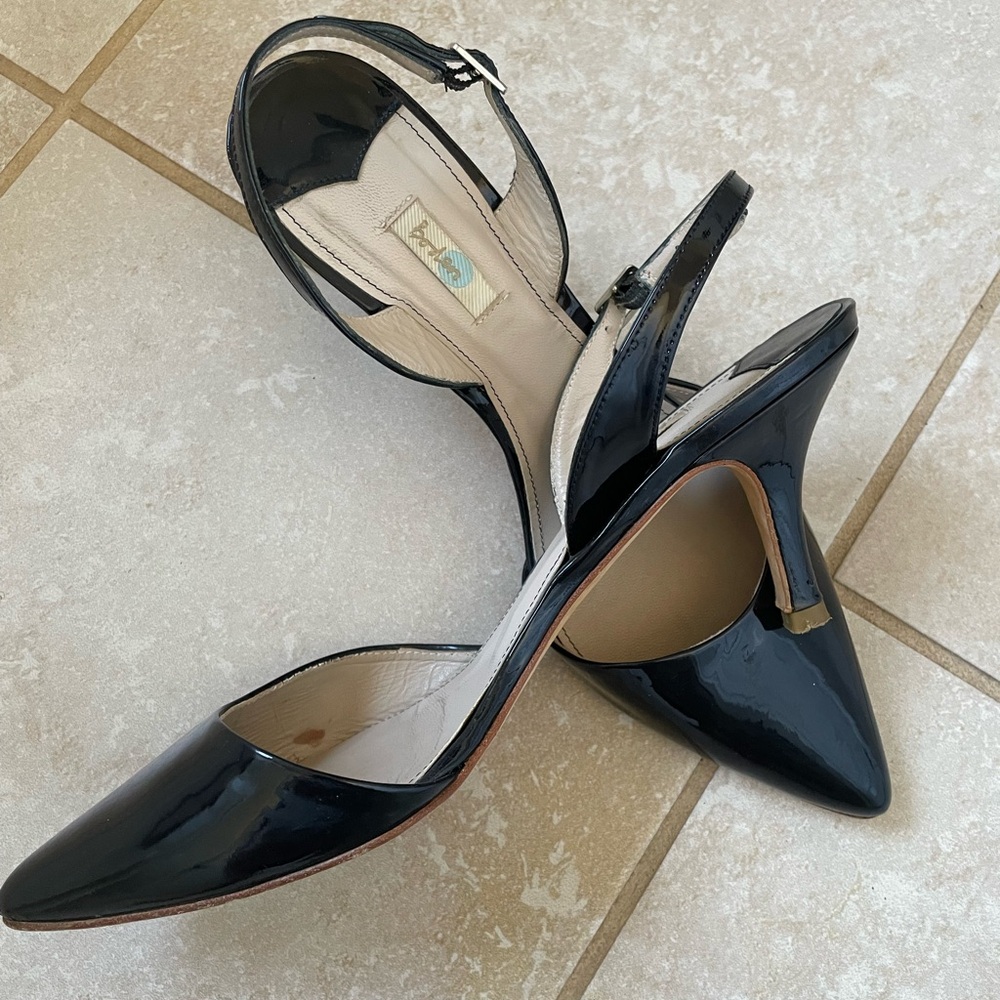 Boden Navy Blue Patent Leather Heels